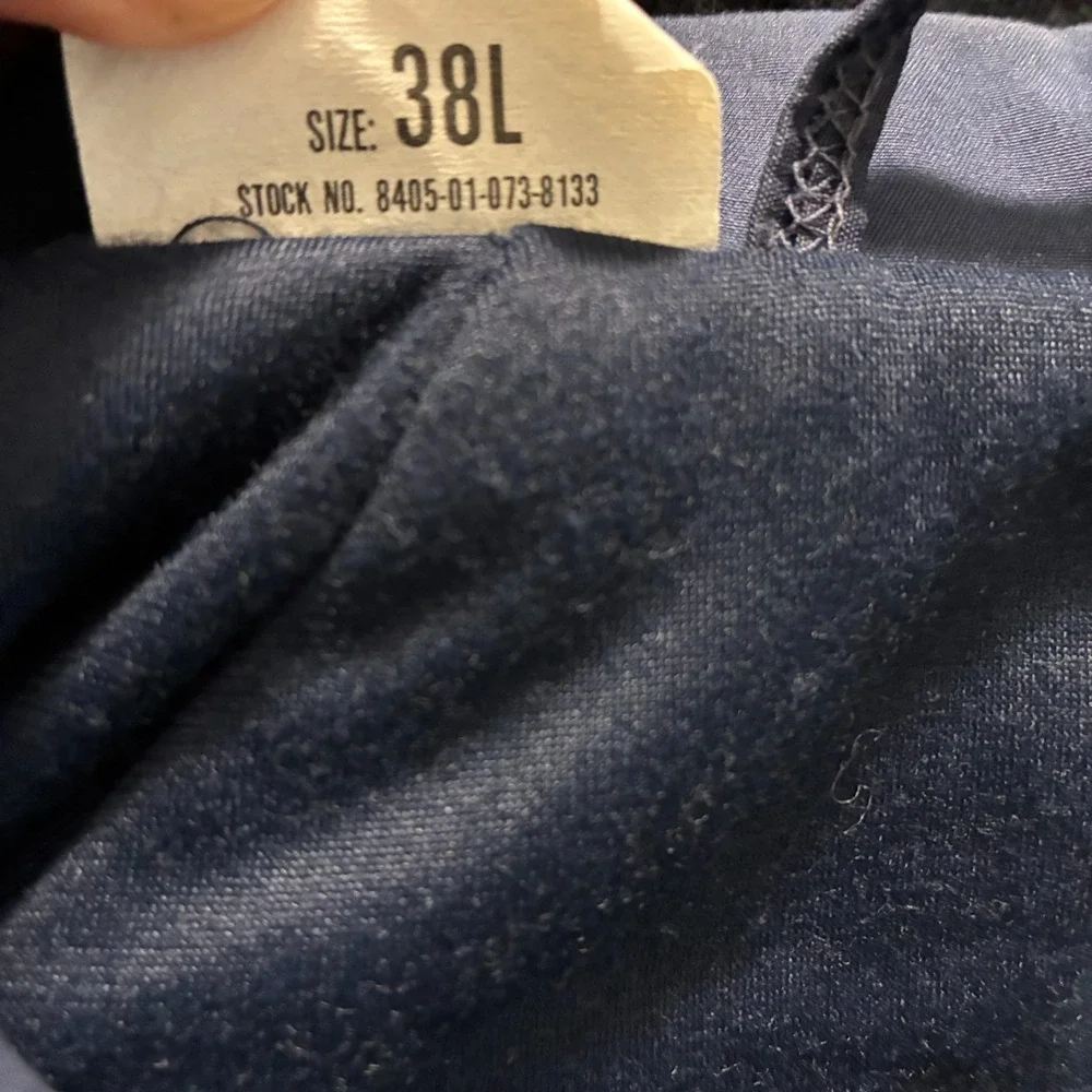 Vtg 80s Navy Deck Utility Jacket Mens Size 38L Blue Poplin Fleece Lined USN USAF